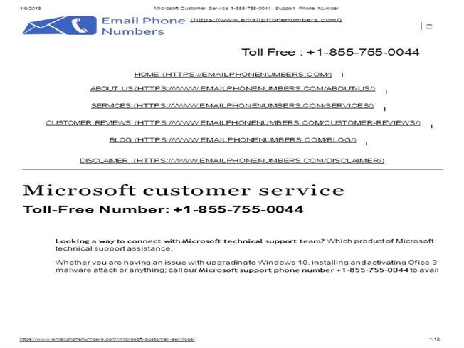 microsoft customer service phone number